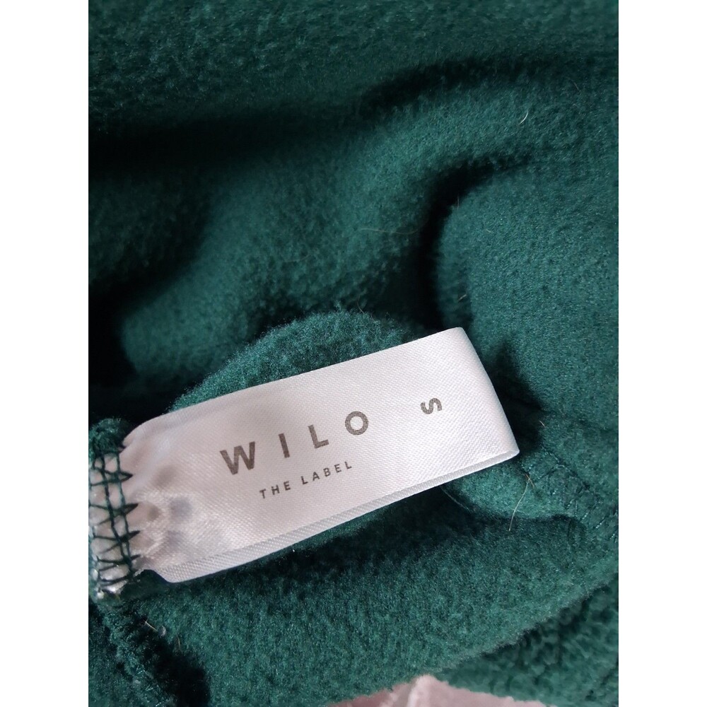 Womens Oversized Green Fleece Cozy Sweatshirt WILO THE LABEL Small Pullover - Picture 7 of 9
